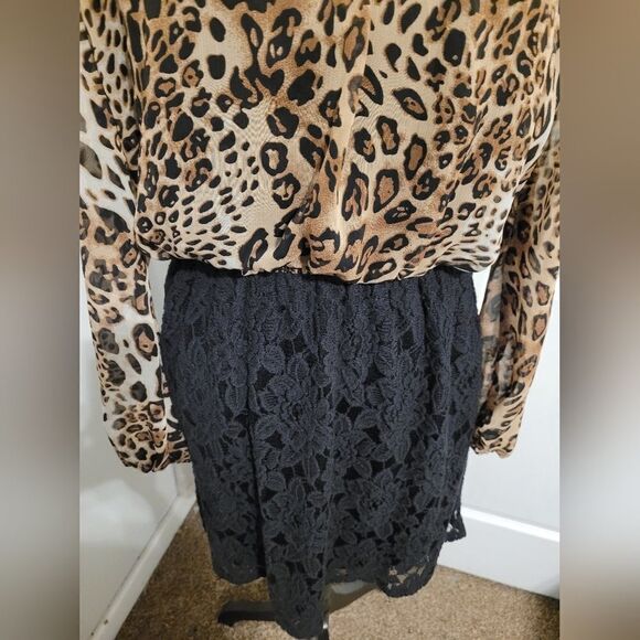 ‎Speechless leopard design and lace dress - Picture 4 of 5